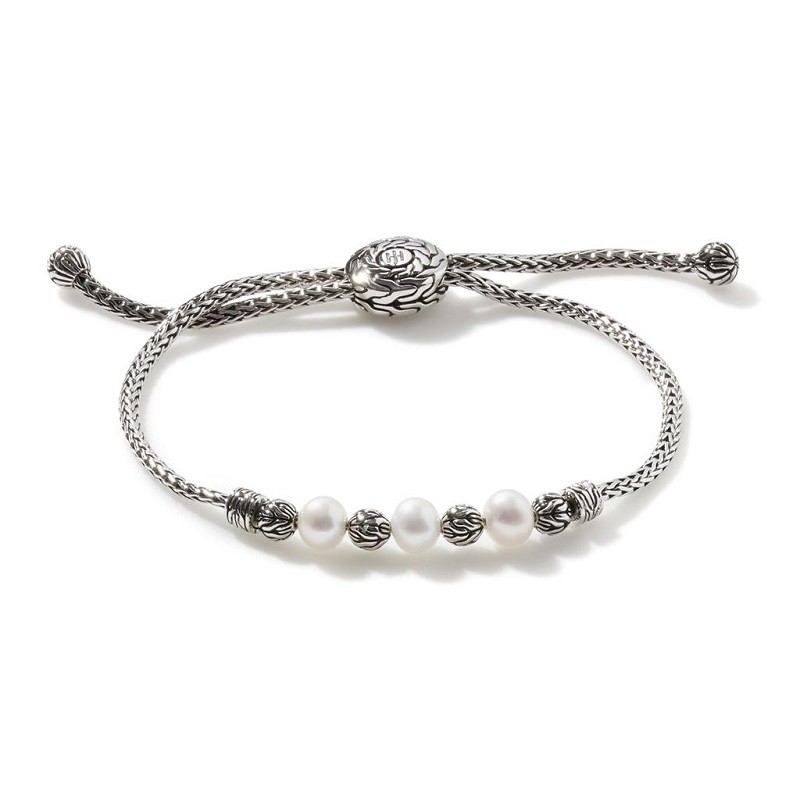 John Hardy Pull Through Bracelet with Pearl